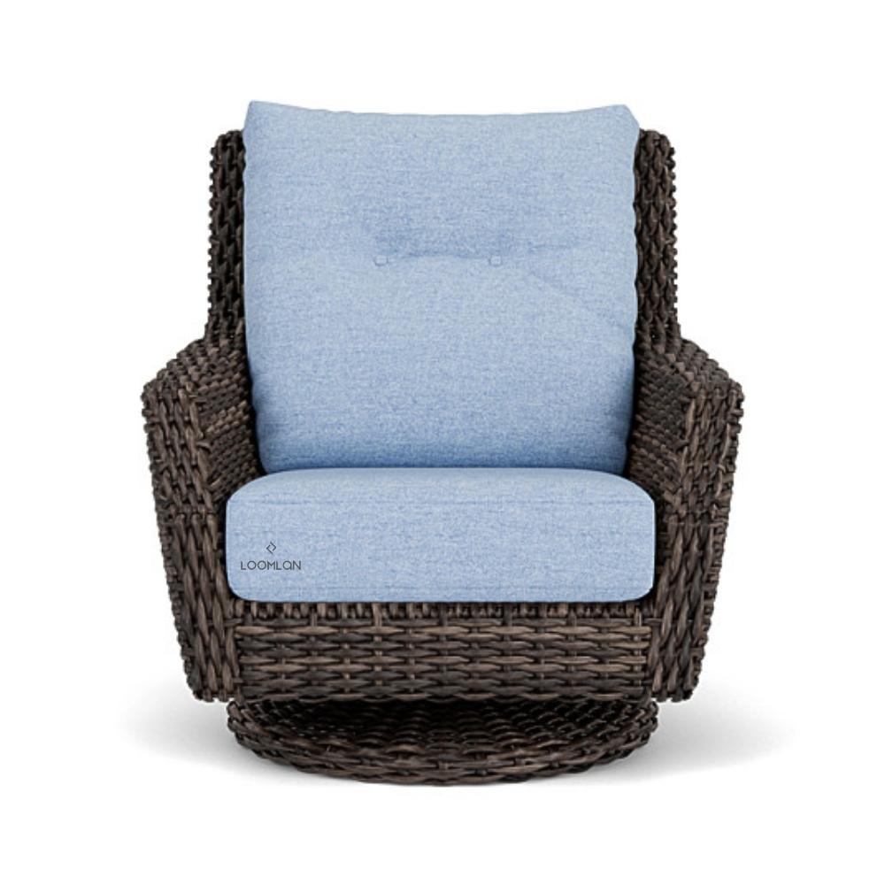 Lloyd Flanders Largo High Back Swivel Rocker Lounge Chair Wicker