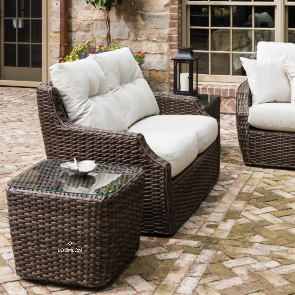 Lloyd Flanders Largo Loveseat All Weather Wicker Furniture Made USA