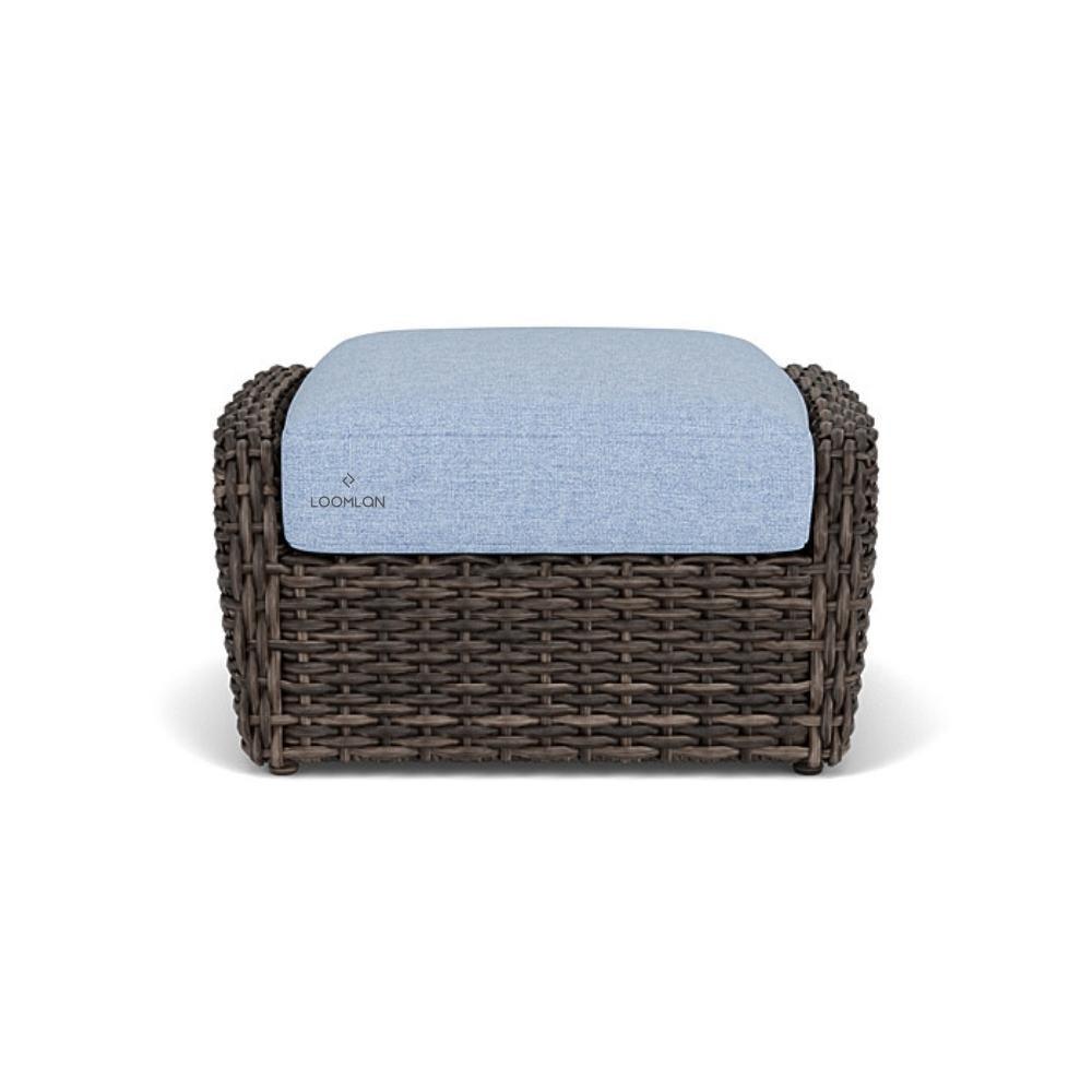Lloyd Flanders Largo Ottoman All Weather Wicker Furniture Made USA