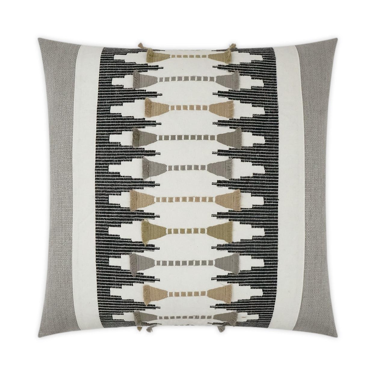 D.V. Kap Le Souk Sahara Tan Grey Large Throw Pillow With Insert