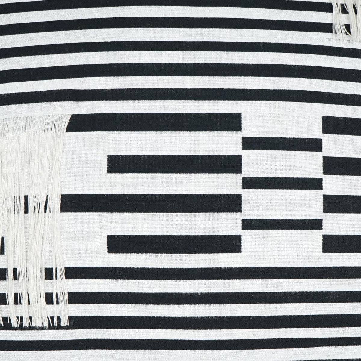 D.V. Kap Loose Ends Textured Black Large Throw Pillow With Insert
