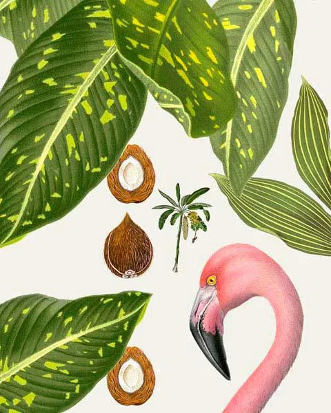 Love Flamingo Tropical Canvas Wall Art for Indoor and Outdoor Spaces Artwork LOOMLAN By LOOMLAN