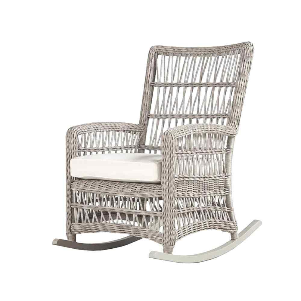 Lloyd Flanders Mackinac Wicker Outdoor Porch Rocker High Back