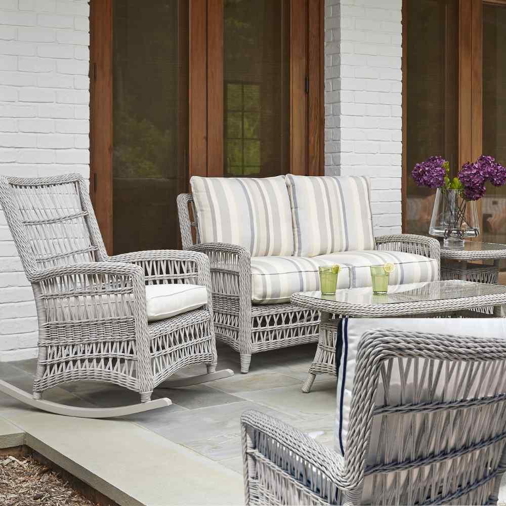 Lloyd Flanders Mackinac Rectangular Wicker Patio Coffee Table