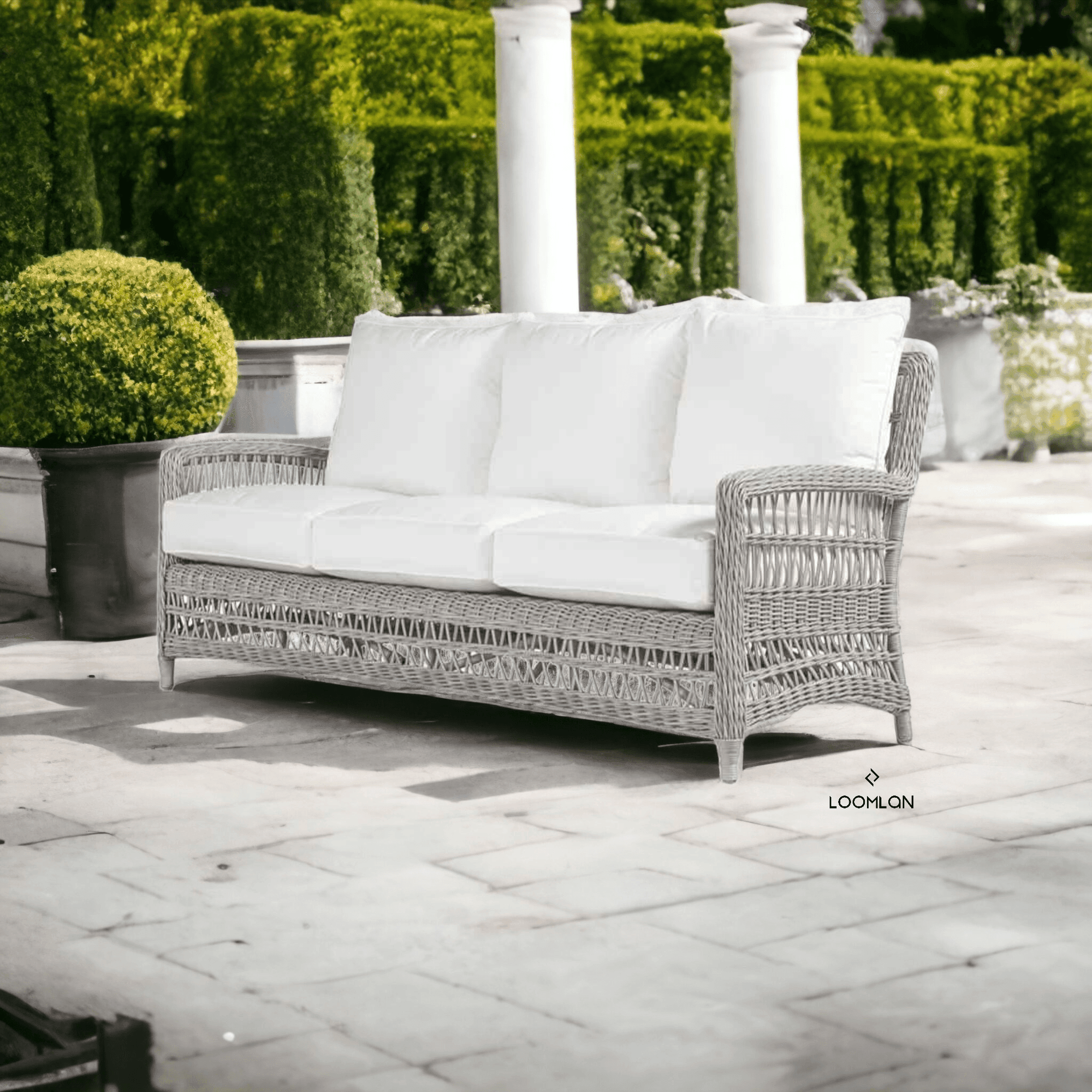 Lloyd Flanders Mackinac Wicker Outdoor All Weather Sofa Cushions