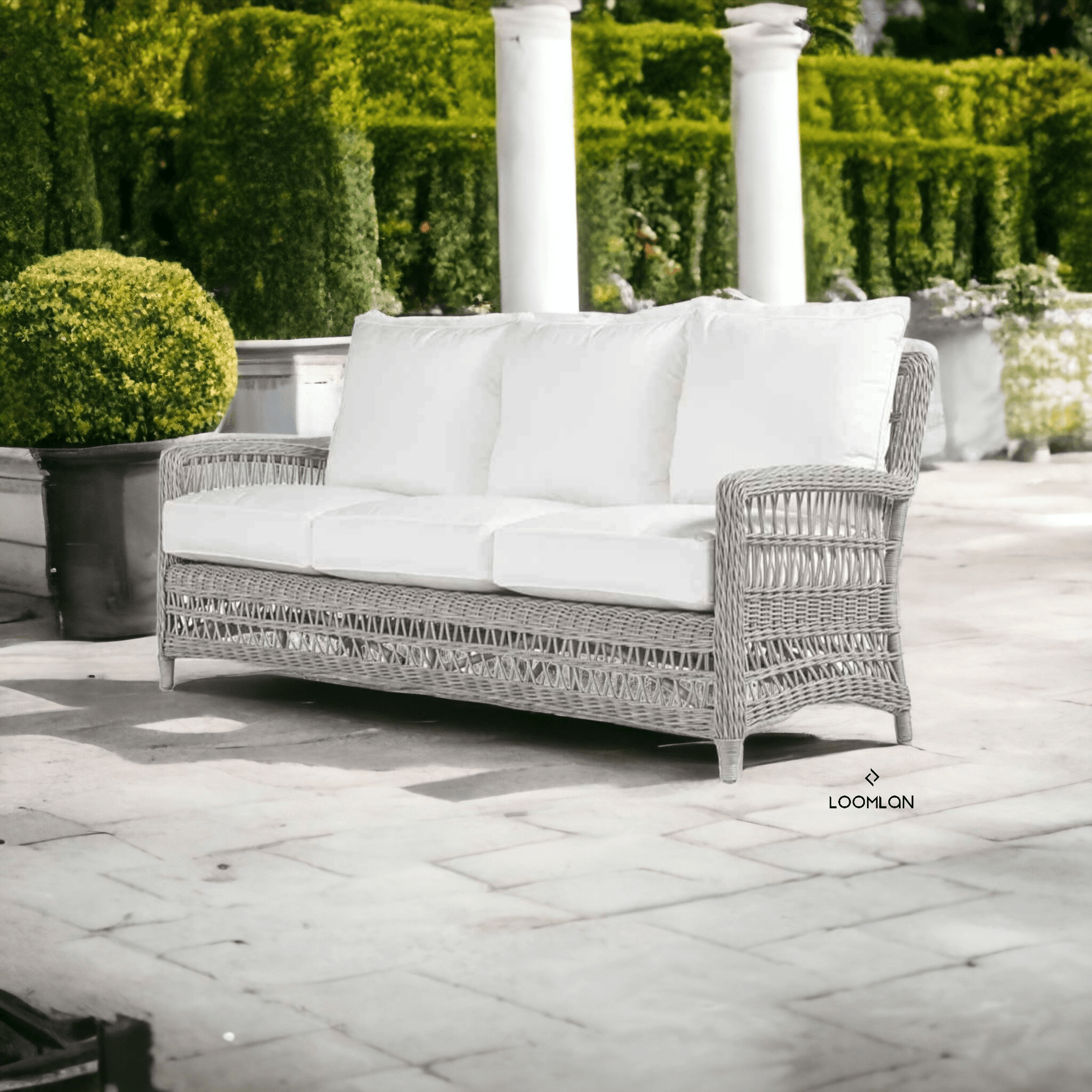 Lloyd Flanders Mackinac Wicker Outdoor All Weather Sofa Cushions
