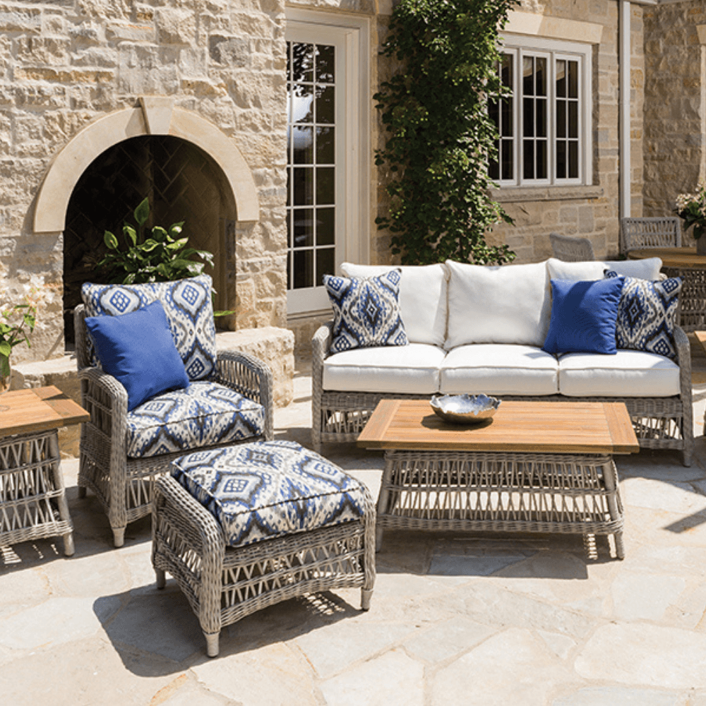 Lloyd Flanders Mackinac Wicker Outdoor All Weather Sofa Cushions