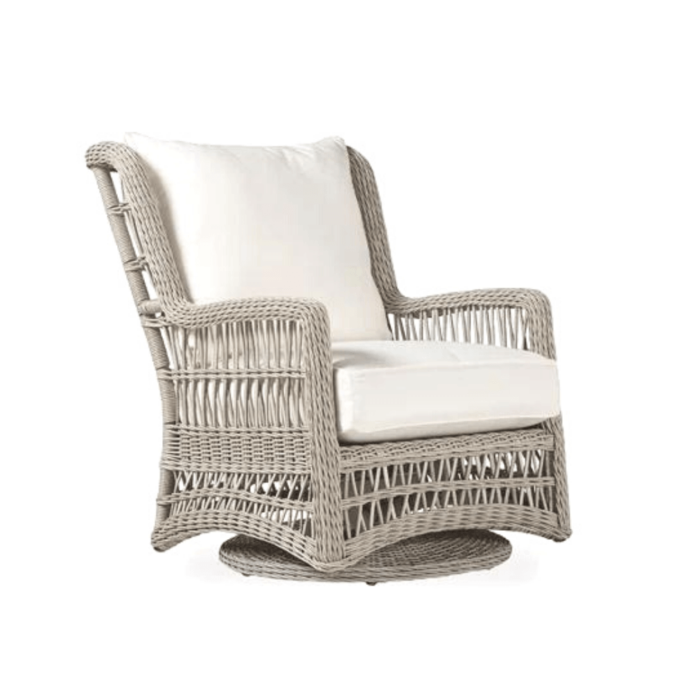 Lloyd Flanders Mackinac Wicker Outdoor Swivel Glider Chair - High Back