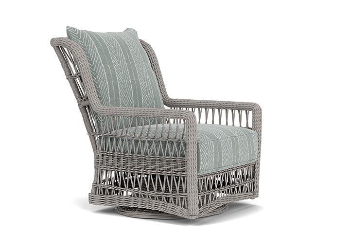 Lloyd Flanders Mackinac Wicker Outdoor Swivel Glider Chair - High Back