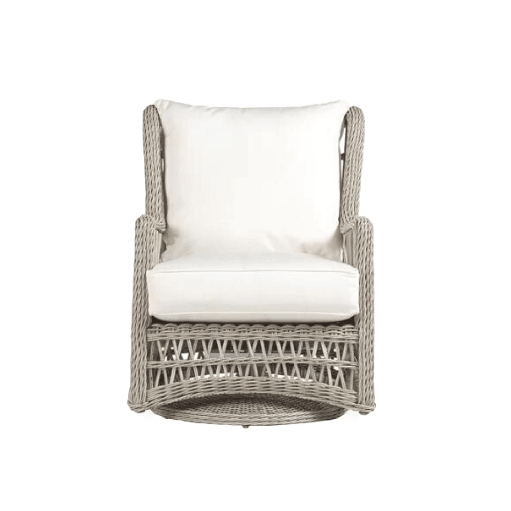 Lloyd Flanders Mackinac Wicker Outdoor Swivel Glider Chair - High Back