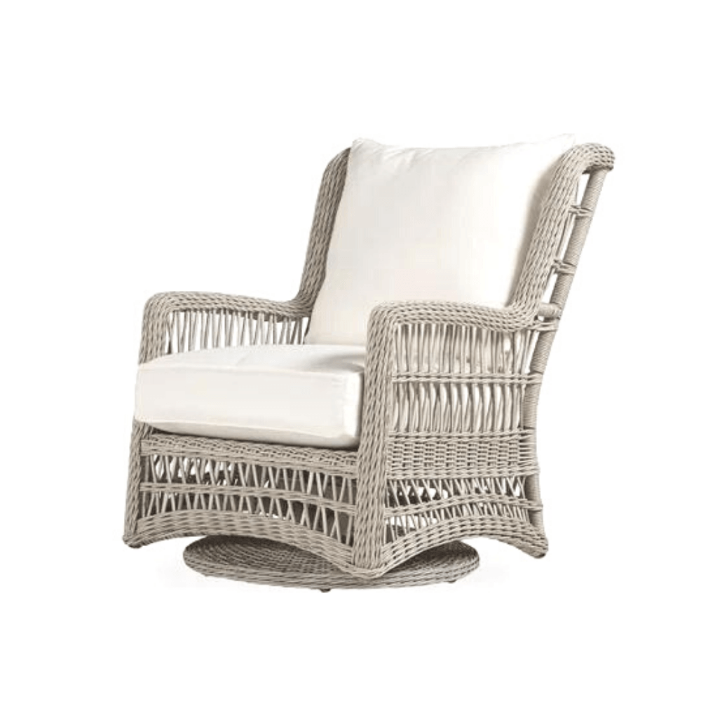 Lloyd Flanders Mackinac Wicker Outdoor Swivel Glider Chair - High Back