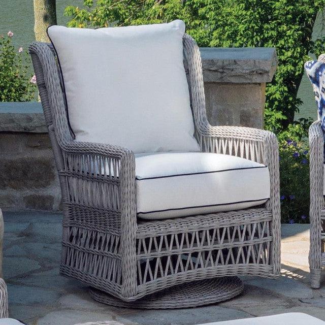 Lloyd Flanders Mackinac Wicker Outdoor Swivel Glider Chair - High Back