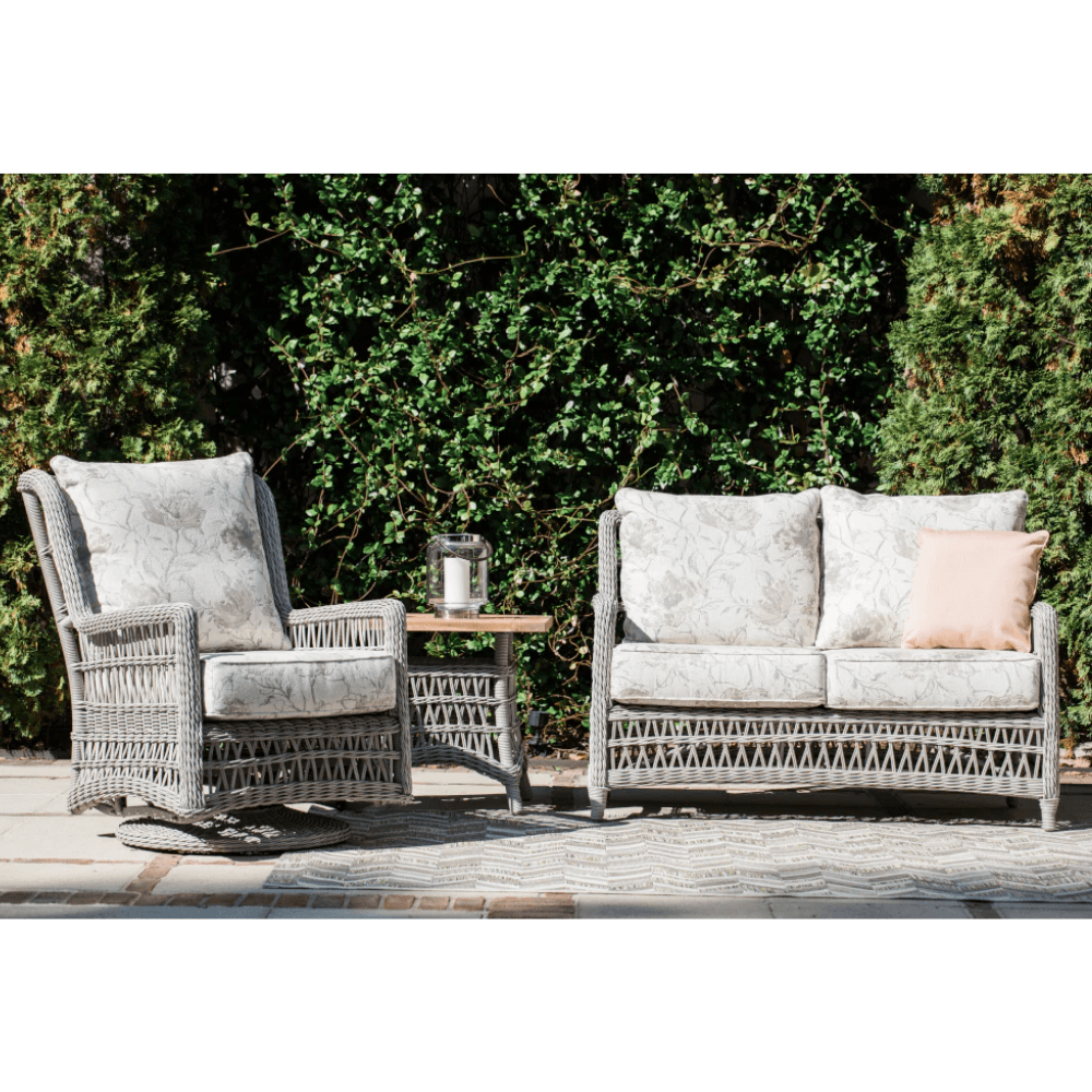 Lloyd Flanders Mackinac Wicker Outdoor Swivel Glider Chair - High Back