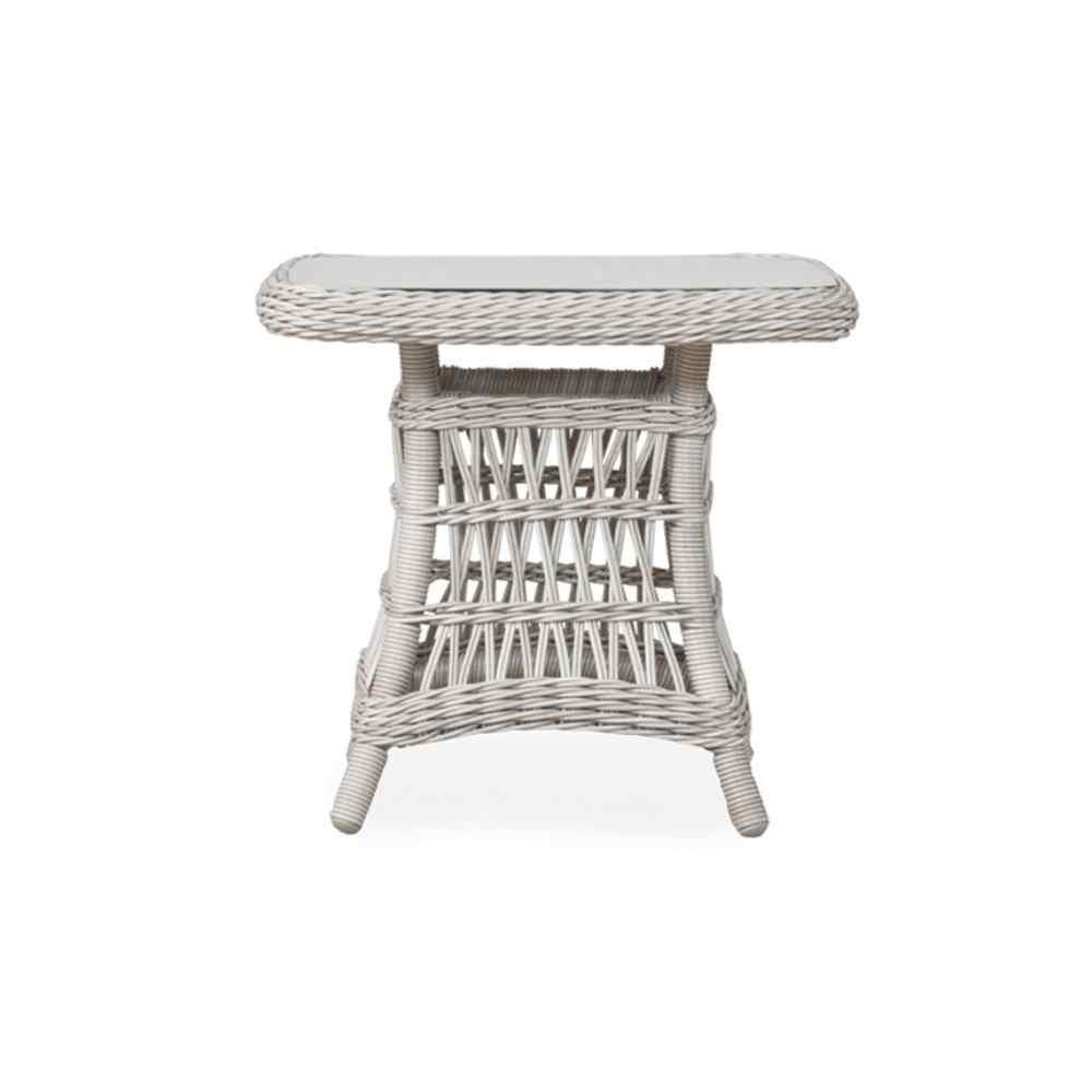 Lloyd Flanders Mackinac Wicker All Weather Square End Table
