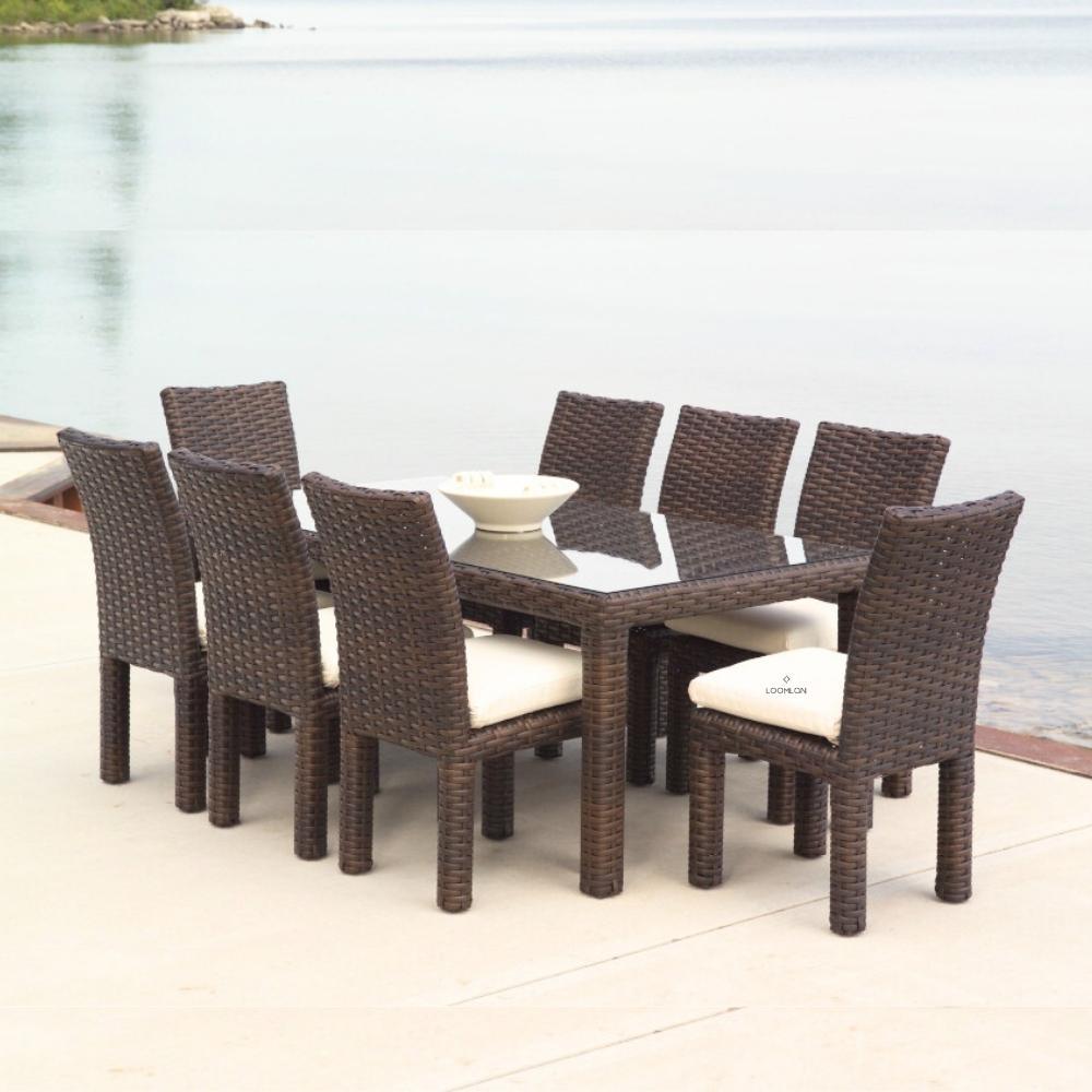 Lloyd Flanders Mesa 72" Rectangular Umbrella Dining Table