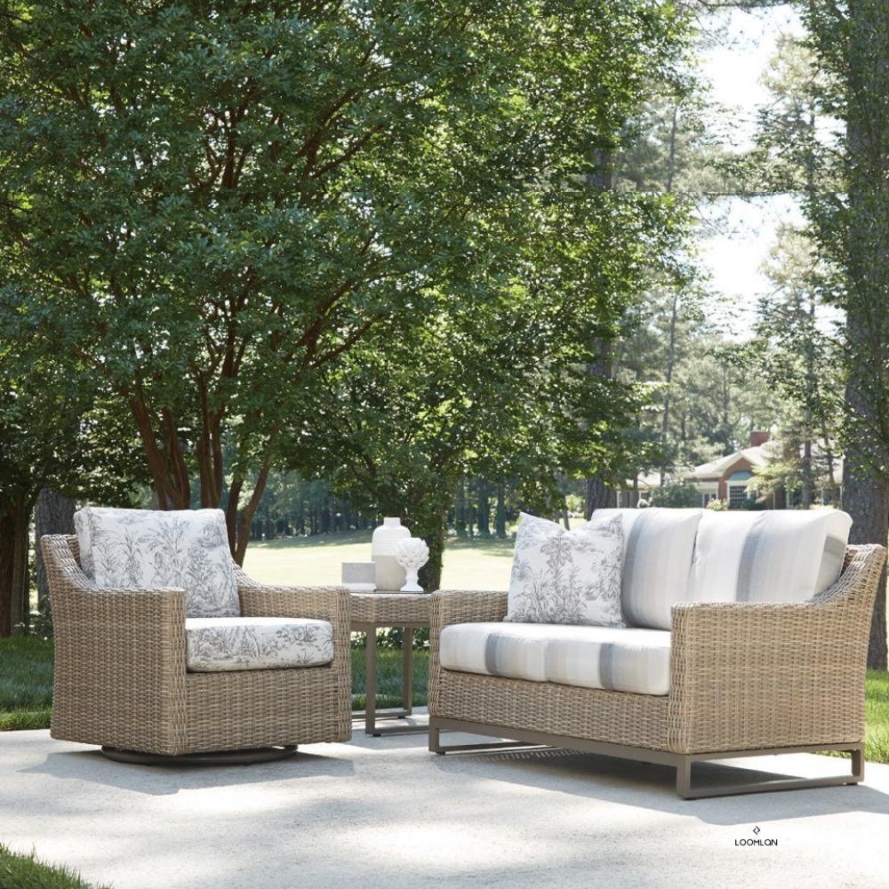 Lloyd Flanders Milan 25" Square End Table Premium Wicker Furniture