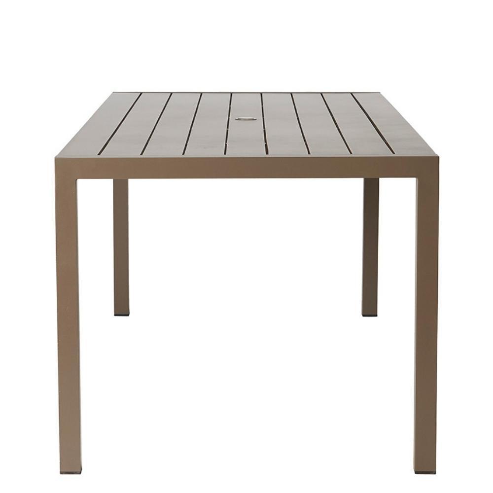 Lloyd Flanders Milan 87" Rectangular Umbrella Dining Table Made USA