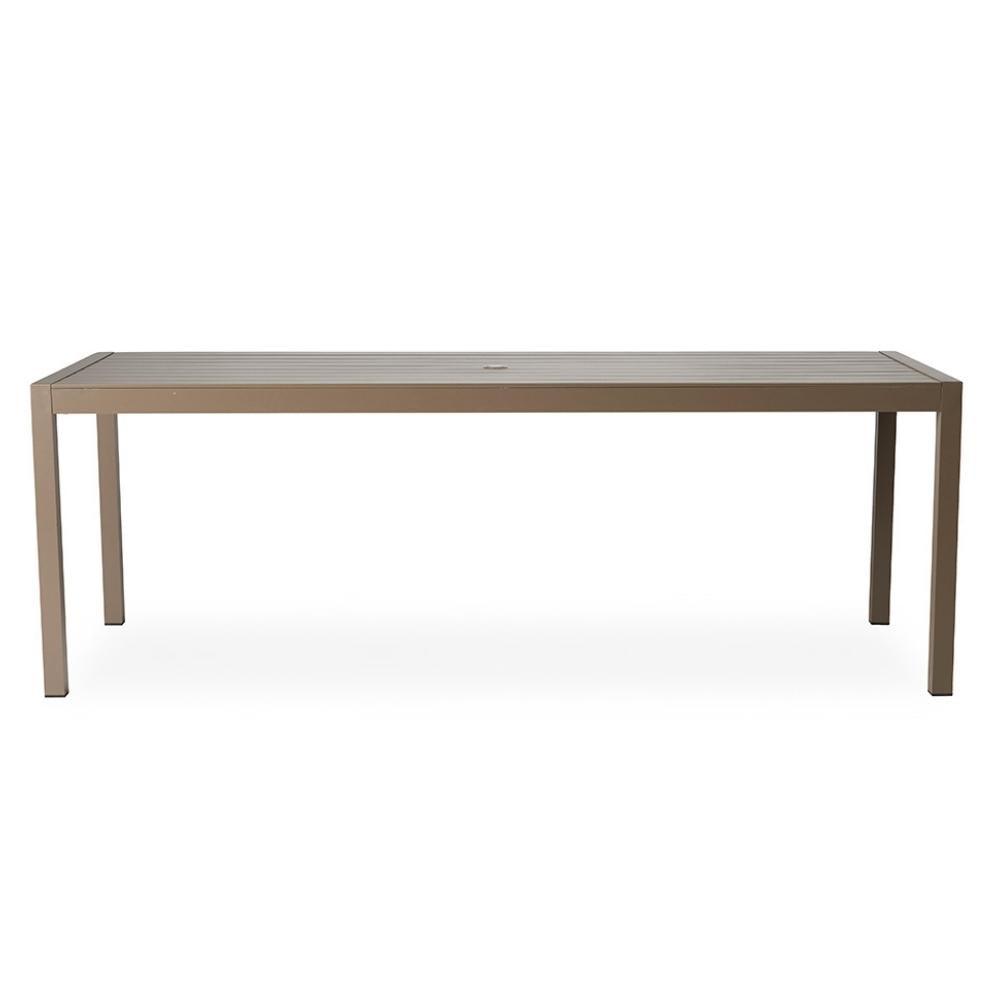 Lloyd Flanders Milan 87" Rectangular Umbrella Dining Table Made USA