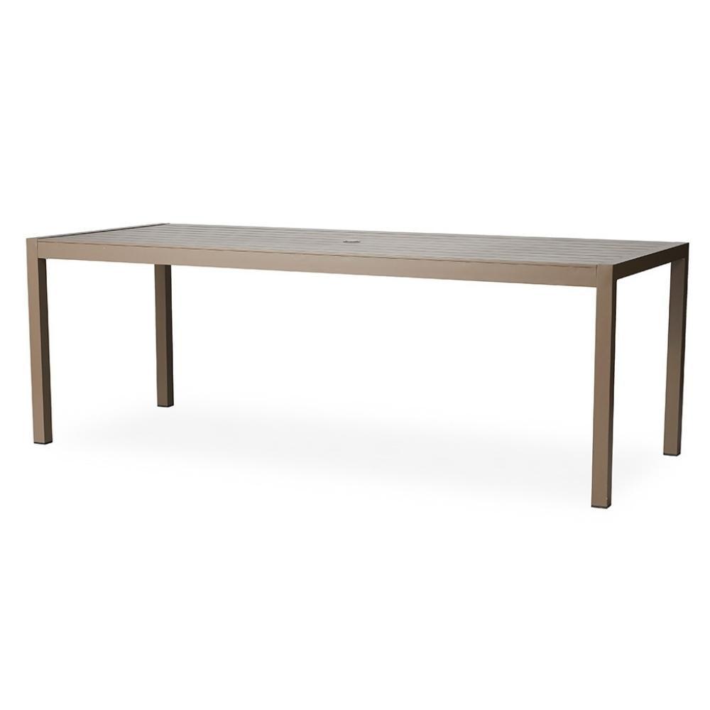 Lloyd Flanders Milan 87" Rectangular Umbrella Dining Table Made USA