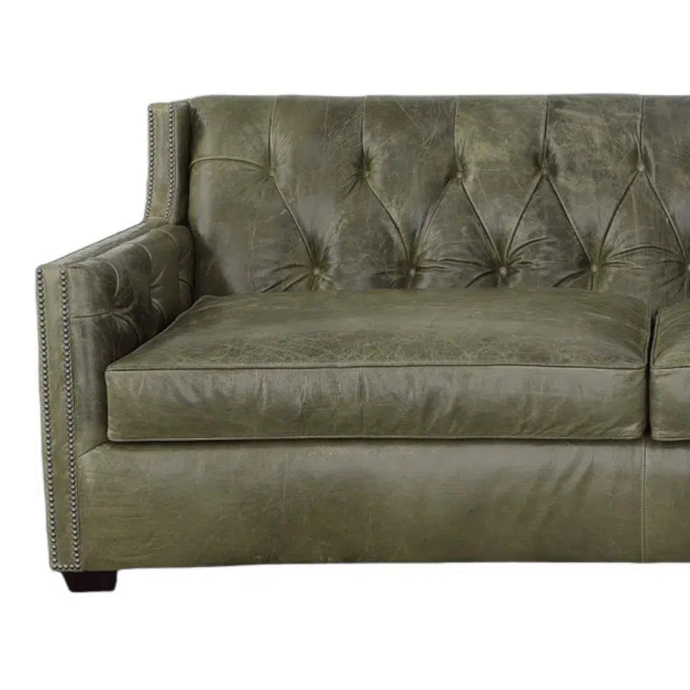 Modern Leather Sofa - 90 Inch Henry Top Grain Leather Couch Sofas &amp; Loveseats LOOMLAN By Uptown Sebastian