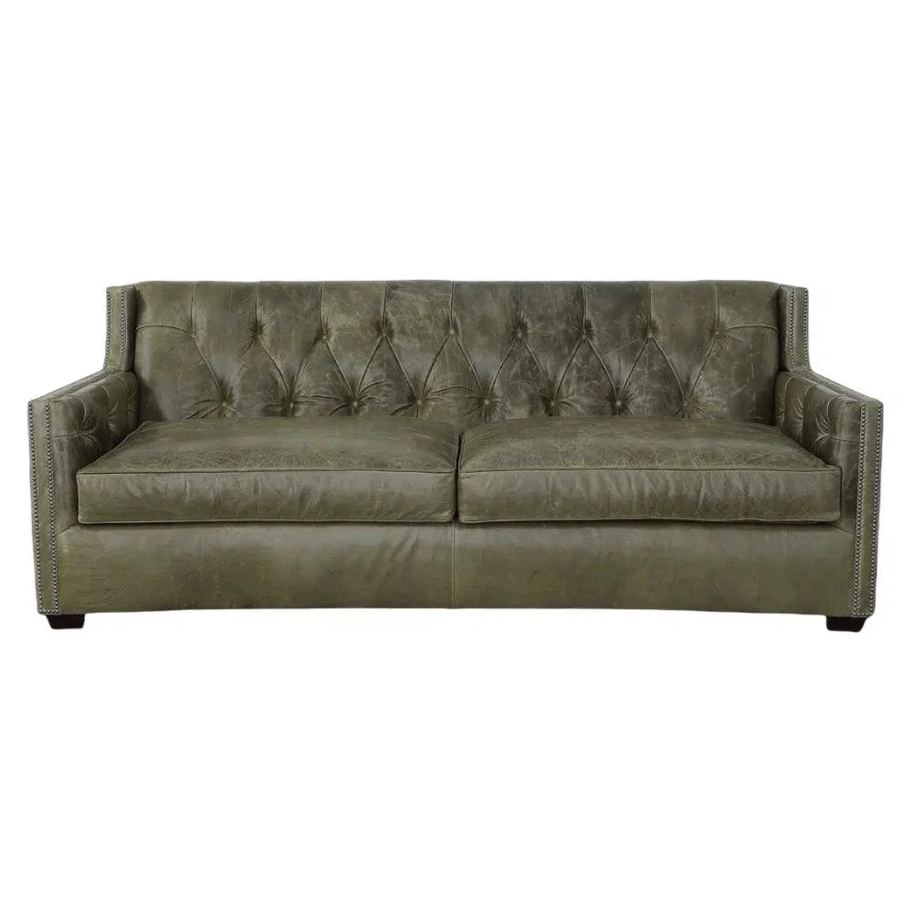 Modern Leather Sofa - 90 Inch Henry Top Grain Leather Couch Sofas &amp; Loveseats LOOMLAN By Uptown Sebastian