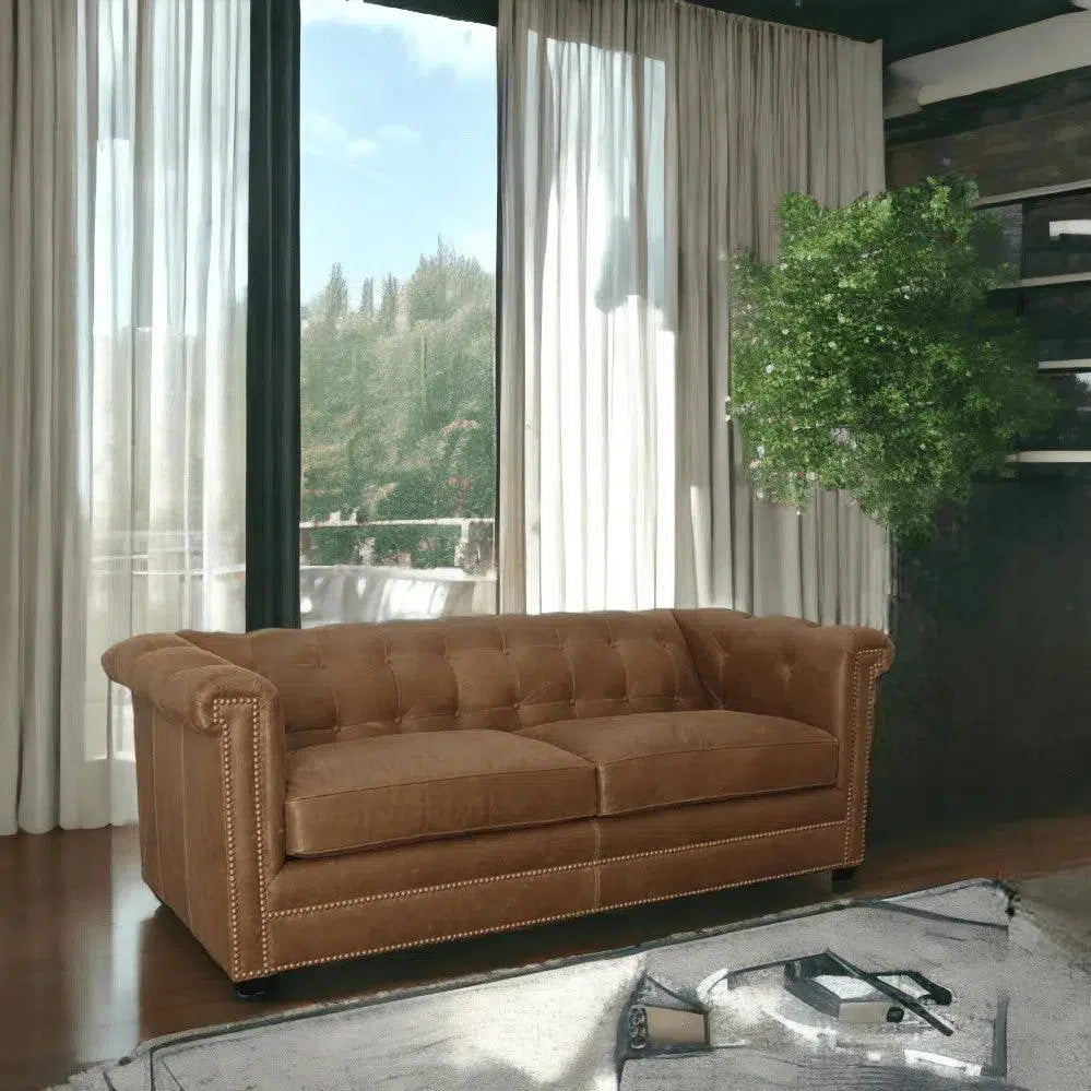 One Leather Sofa to Rule Them All, Custom Made Sofas &amp; Loveseats LOOMLAN By Uptown Sebastian