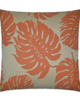 Outdoor Bay Palm Pillow - Orange Outdoor Pillows LOOMLAN By D.V. Kap