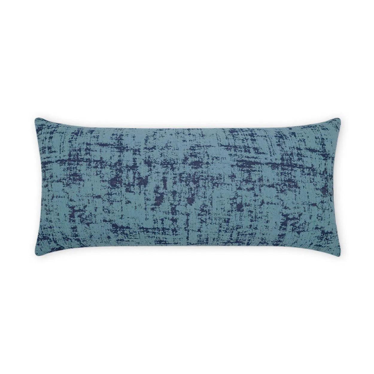 Outdoor Bluff Lumbar Pillow - Blue Outdoor Pillows LOOMLAN By D.V. Kap