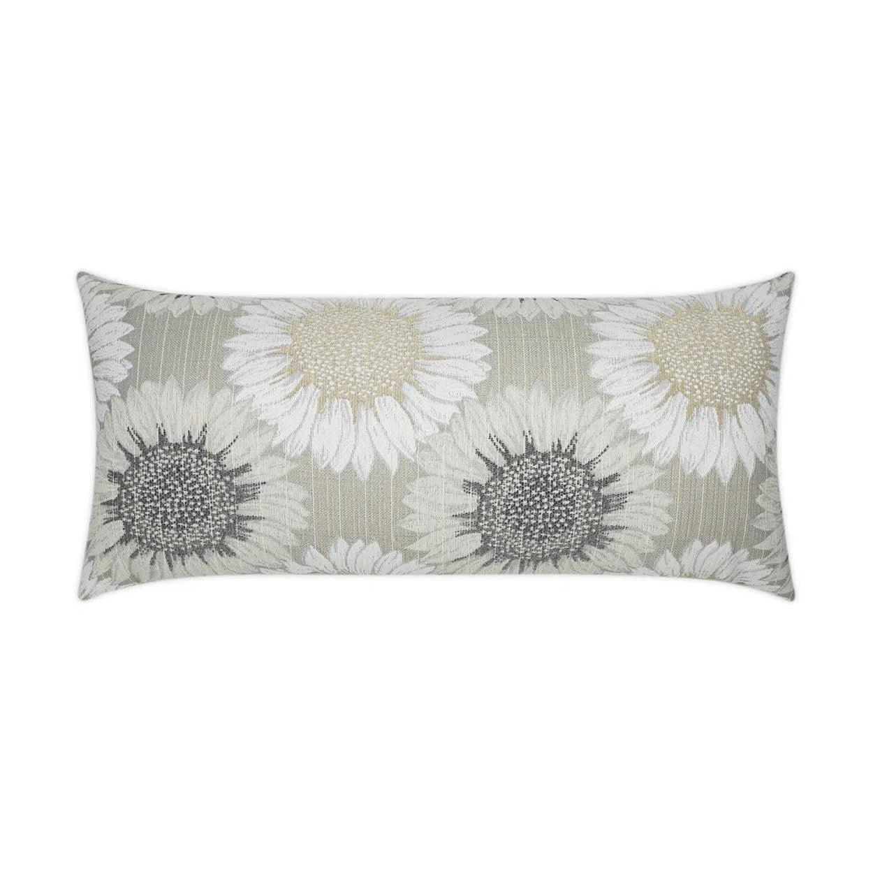 Outdoor Daisy Chain Lumbar Pillow - Sand Outdoor Pillows LOOMLAN By D.V. Kap