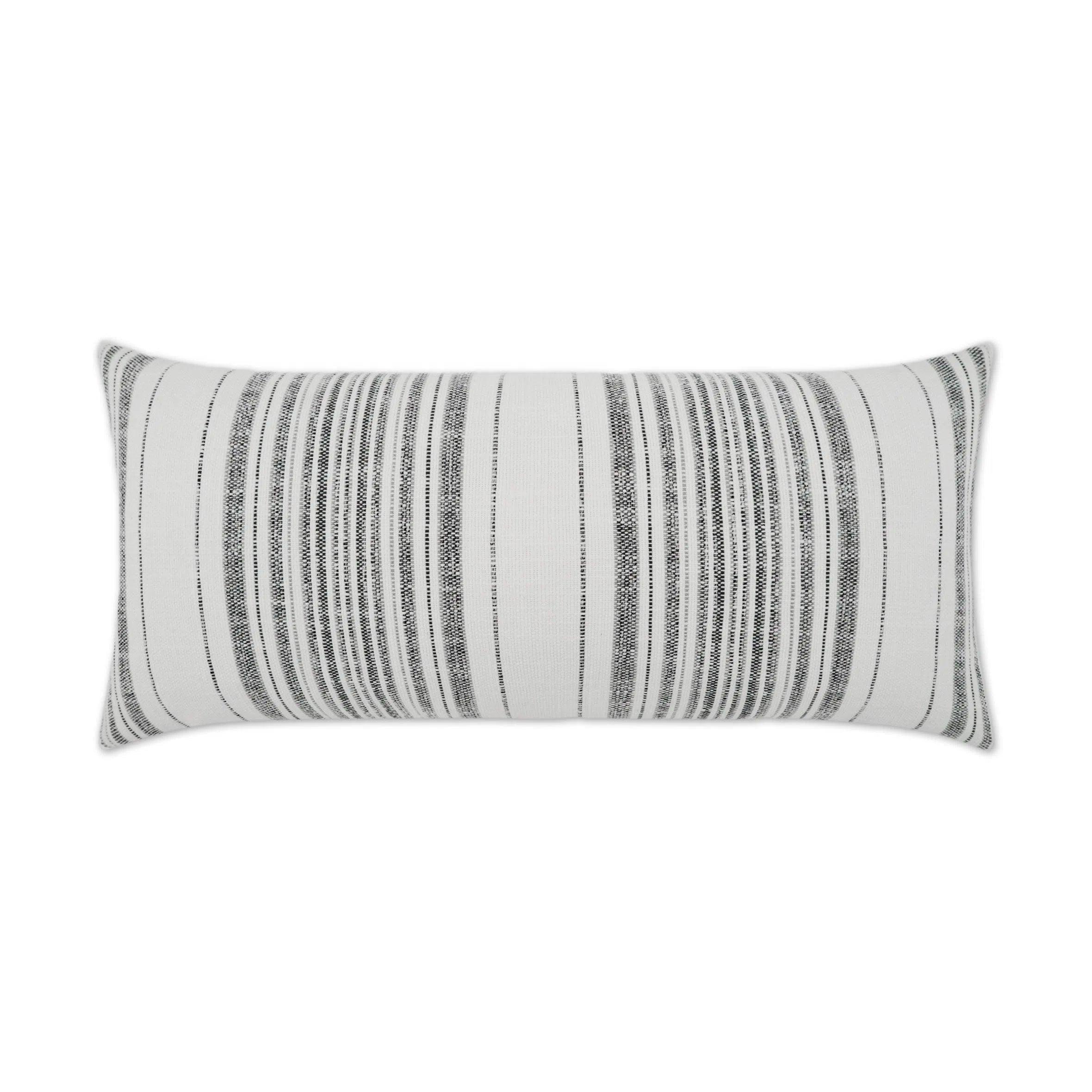 Outdoor Deering Lumbar Pillow - Ebony Outdoor Pillows LOOMLAN By D.V. Kap