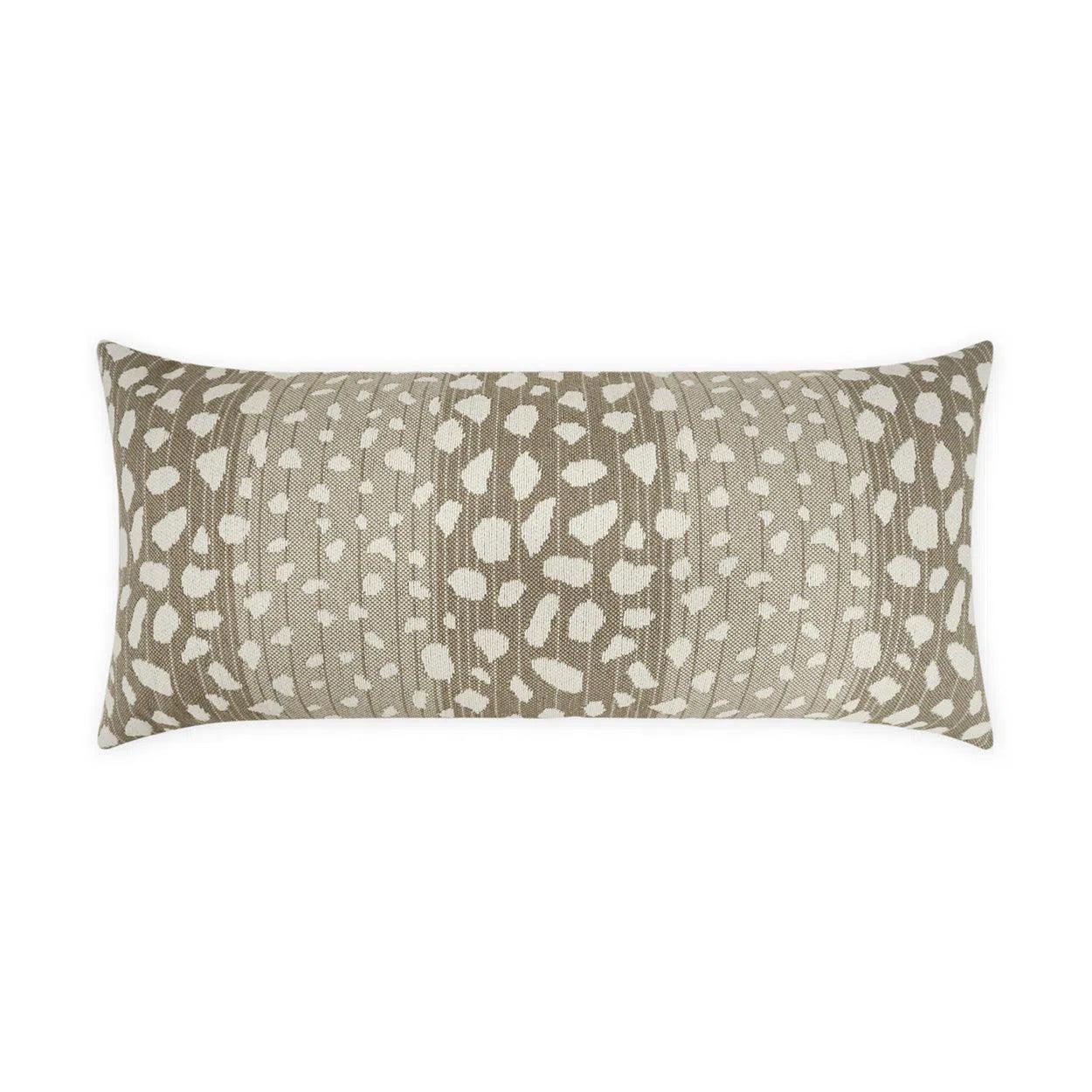 Outdoor Deerskin Lumbar Pillow - Alabaster Outdoor Pillows LOOMLAN By D.V. Kap