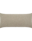 Outdoor Dot Dash Lumbar Pillow - Taupe Outdoor Pillows LOOMLAN By D.V. Kap