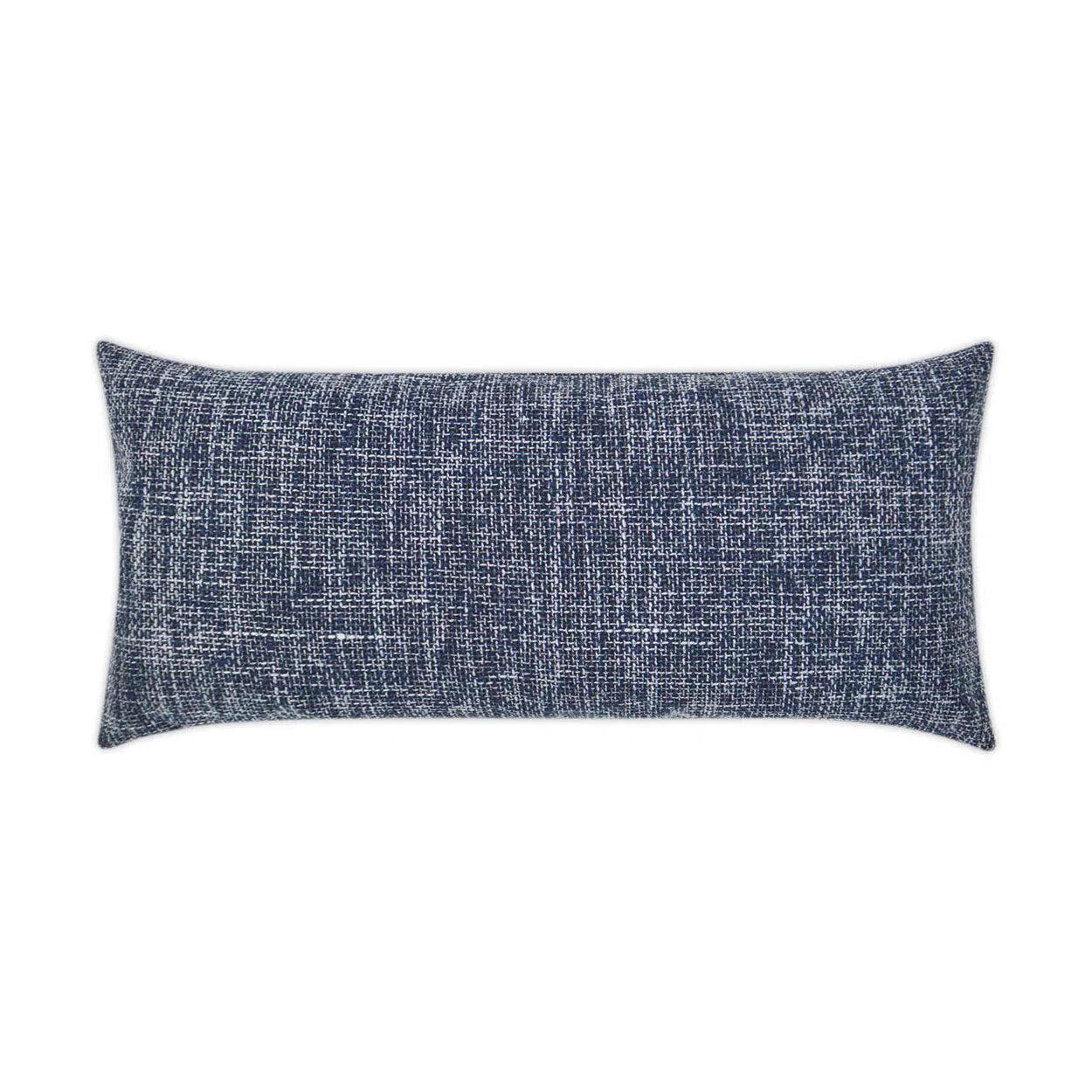 Outdoor Double Trouble Lumbar Pillow - Navy Outdoor Pillows LOOMLAN By D.V. Kap