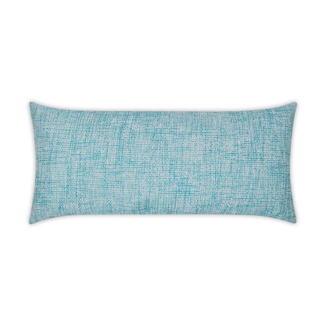 Outdoor Double Trouble Lumbar Pillow - Turquoise Outdoor Pillows LOOMLAN By D.V. Kap