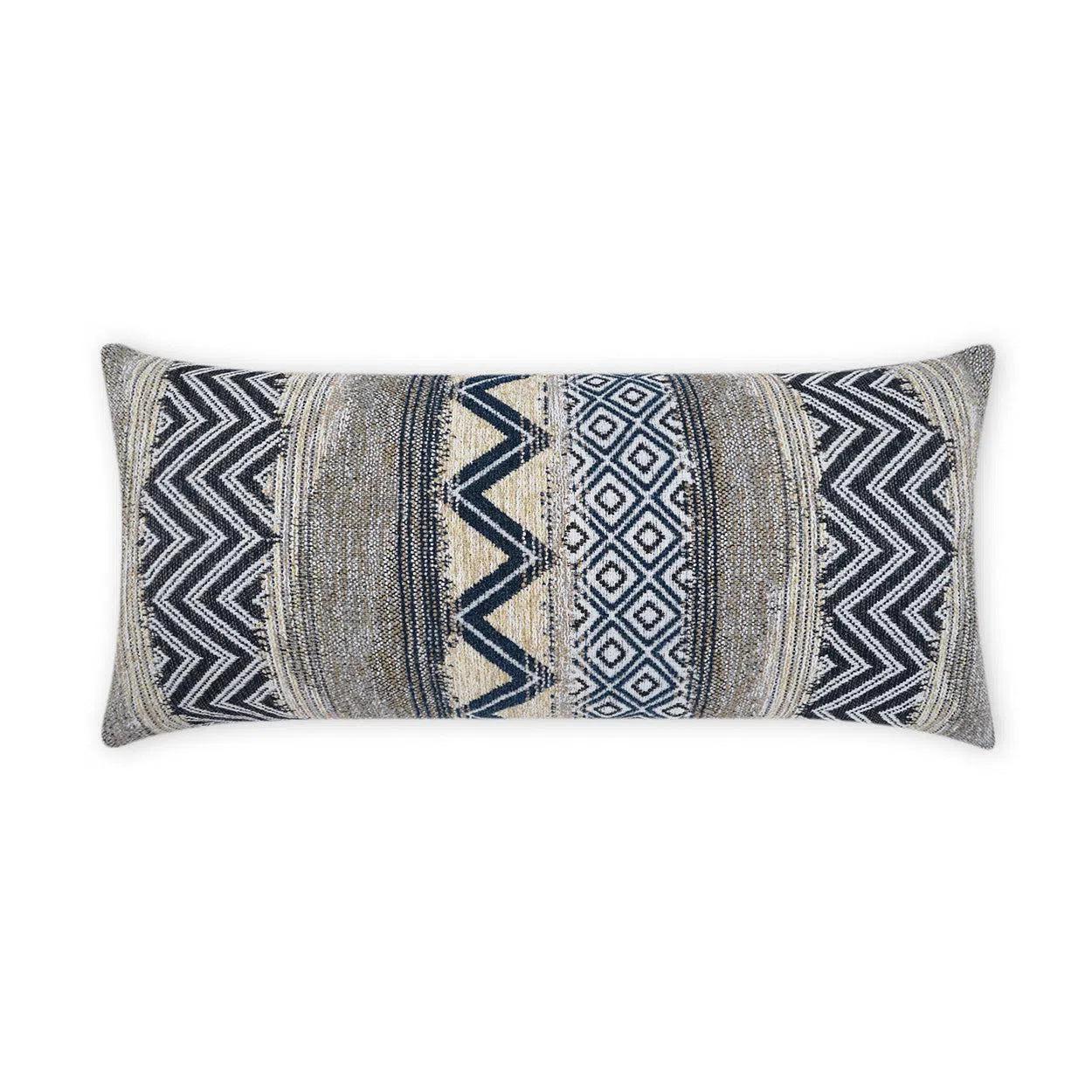 Outdoor Embolden Lumbar Pillow - Blue Outdoor Pillows LOOMLAN By D.V. Kap