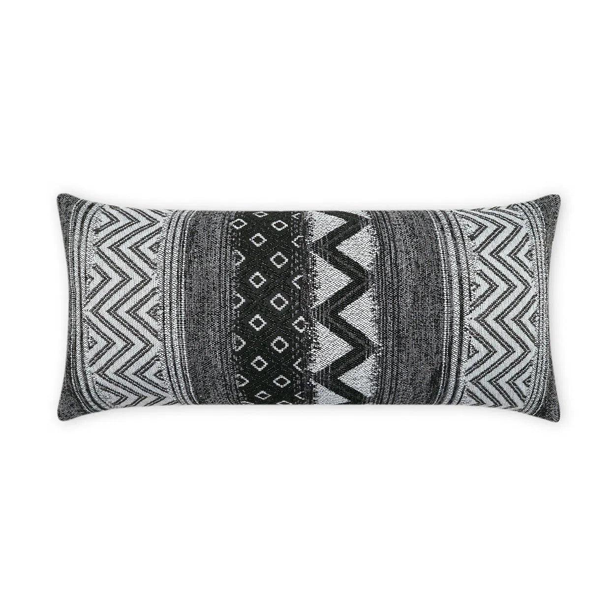 Outdoor Embolden Lumbar Pillow - Charcoal Outdoor Pillows LOOMLAN By D.V. Kap