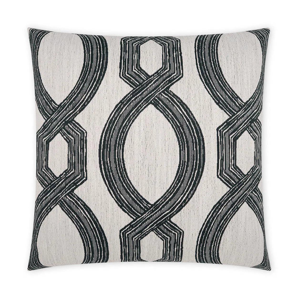 Outdoor Evadne Pillow - Black Outdoor Pillows LOOMLAN By D.V. Kap