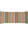 Outdoor Fancy Stripe Lumbar Pillow - Multi Outdoor Pillows LOOMLAN By D.V. Kap