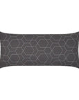 Outdoor Hex Quilt Lumbar Pillow - Grey Outdoor Pillows LOOMLAN By D.V. Kap