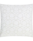 Outdoor Hex Quilt Pillow - White Outdoor Pillows LOOMLAN By D.V. Kap