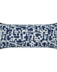 Outdoor Jargon Lumbar Pillow - Blue Outdoor Pillows LOOMLAN By D.V. Kap