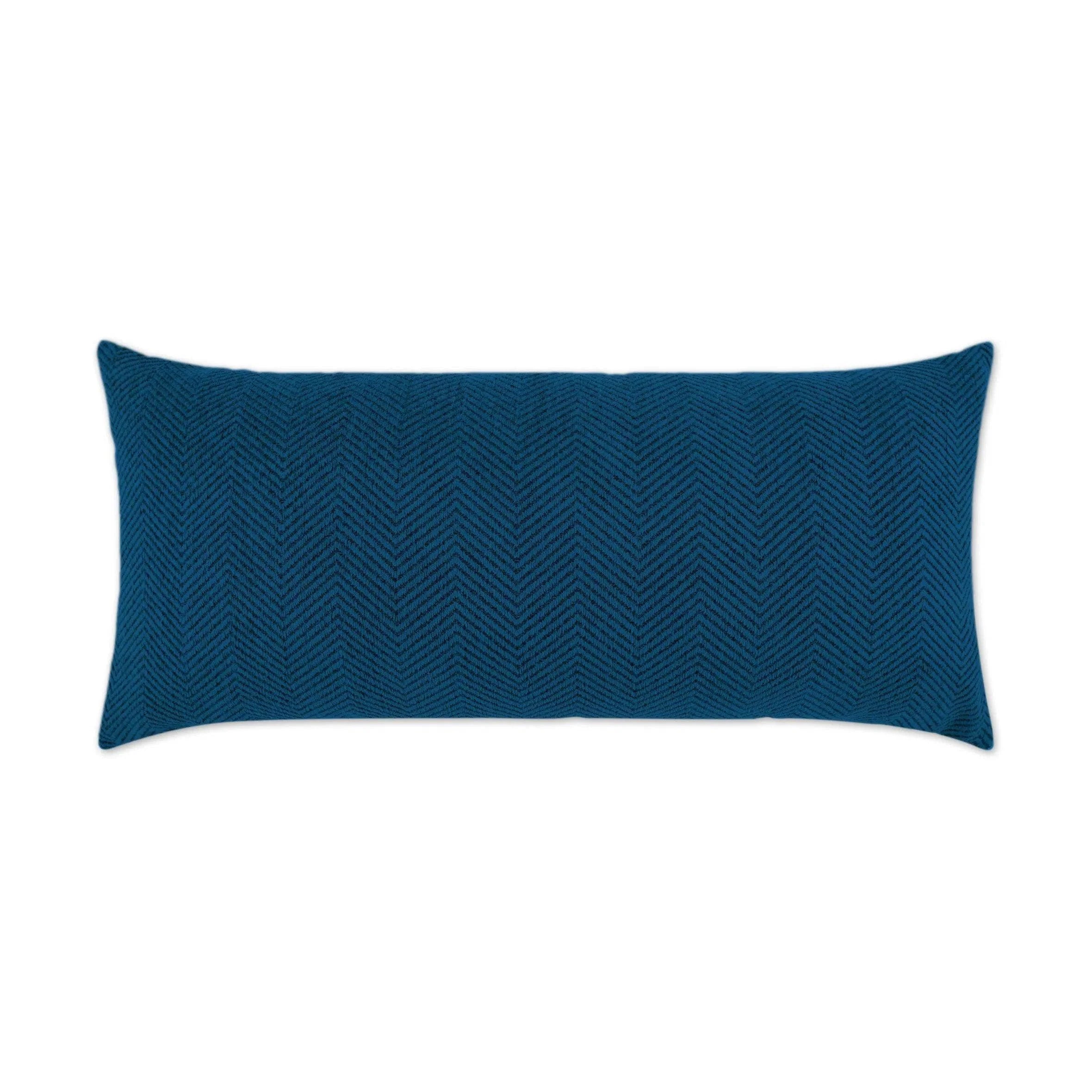 Outdoor Justify Lumbar Pillow - Indigo Outdoor Pillows LOOMLAN By D.V. Kap