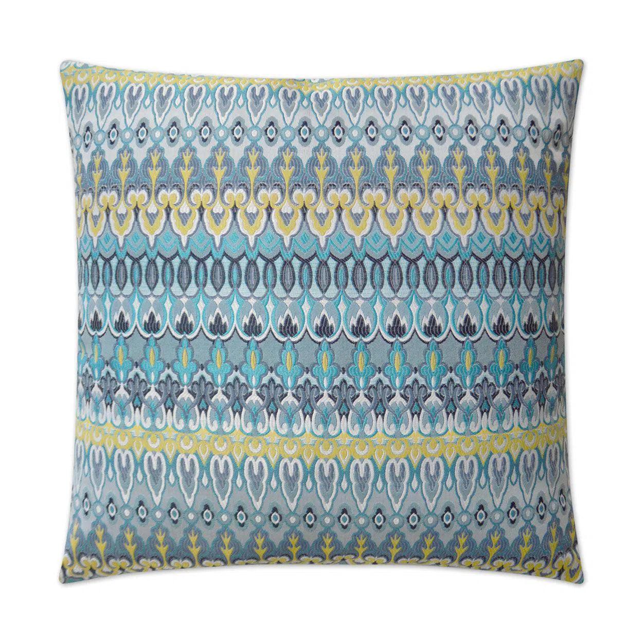 Outdoor Kanthum Pillow - Turquoise Outdoor Pillows LOOMLAN By D.V. Kap