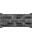 Outdoor Kittery Lumbar Pillow - Ebony Outdoor Pillows LOOMLAN By D.V. Kap