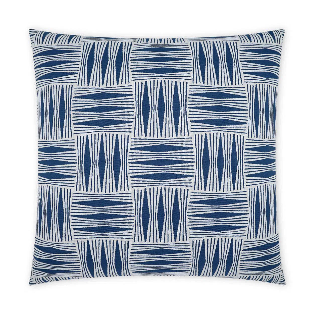 Outdoor Kizomba Pillow - Blue Outdoor Pillows LOOMLAN By D.V. Kap