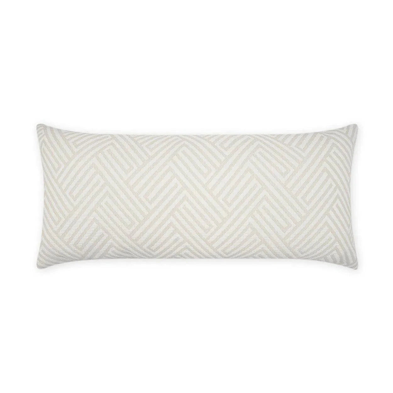 Outdoor Mandros Lumbar Pillow - Ivory Outdoor Pillows LOOMLAN By D.V. Kap