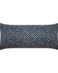 Outdoor Mandros Lumbar Pillow - Navy Outdoor Pillows LOOMLAN By D.V. Kap