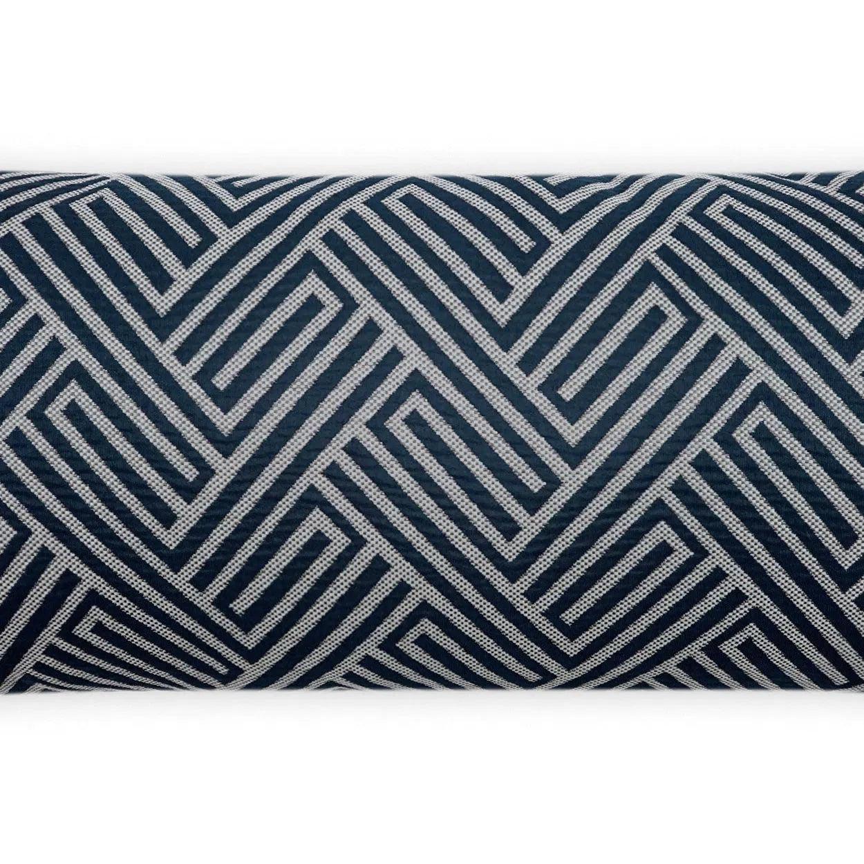 Outdoor Mandros Lumbar Pillow - Navy Outdoor Pillows LOOMLAN By D.V. Kap