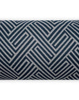 Outdoor Mandros Lumbar Pillow - Navy Outdoor Pillows LOOMLAN By D.V. Kap