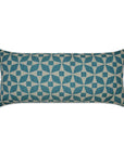 Outdoor Marquee Lumbar Pillow - Turquoise Outdoor Pillows LOOMLAN By D.V. Kap